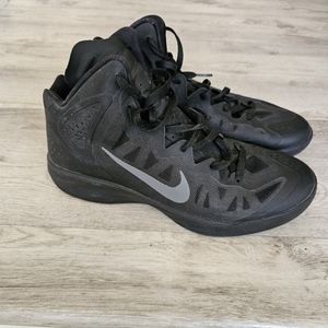 Mens Nike Zoom Hyperenforcer 487786 002 Triple Black 2012 Sneakers  size 13